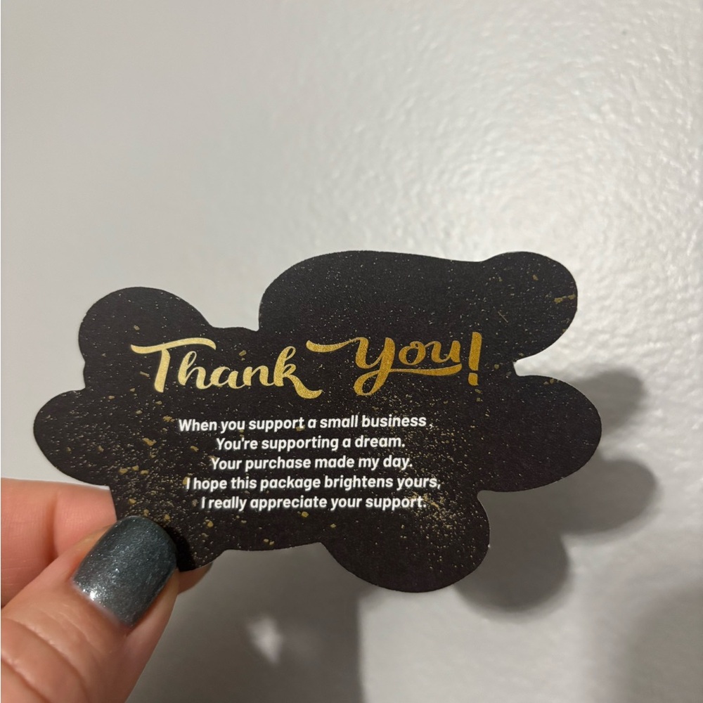 Black and Gold Thank You Cards - Picture 2 of 4